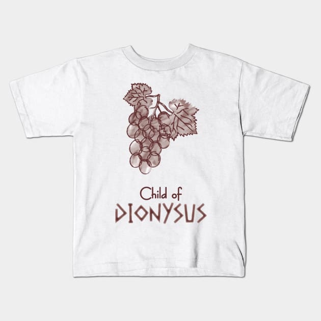 Child of Dionysus – Percy Jackson inspired design Kids T-Shirt by NxtArt